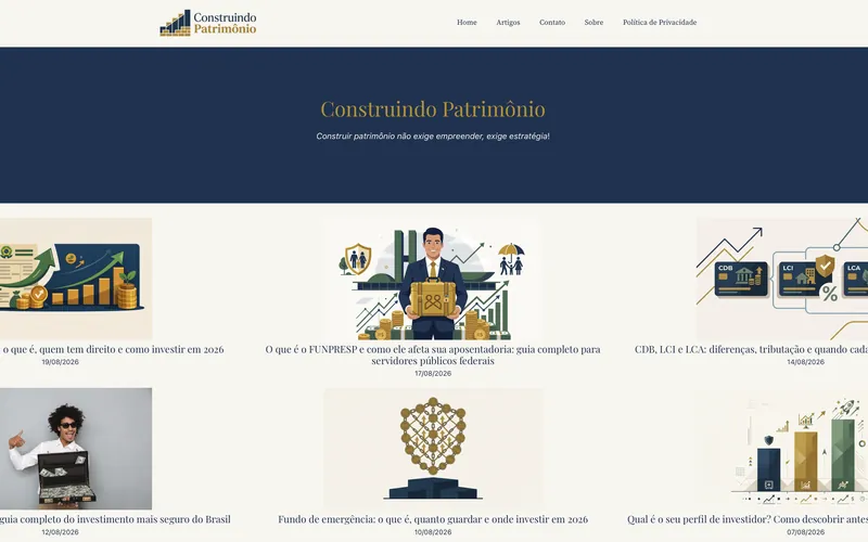 Site Construindo Patrimônio